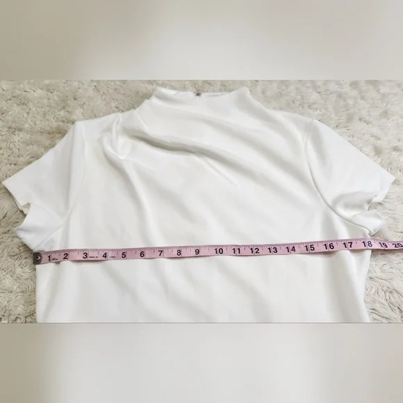 ALEXIA ADMOR Sadee Dress Light Ivory White Size Large - Picture 9 of 14